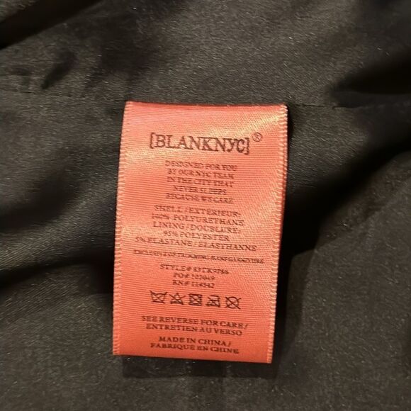 Blank NYC Faux Leather Motorcycle Jacket with Floral Patches - Size M - Picture 6 of 6